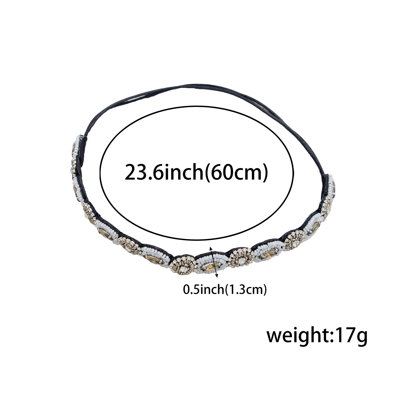 Diadema bohemia para el cabello, diademas elásticas, Tiara con cuentas turquesas Vintage y diademas elásticas con diamantes de imitación, tocados para mujer