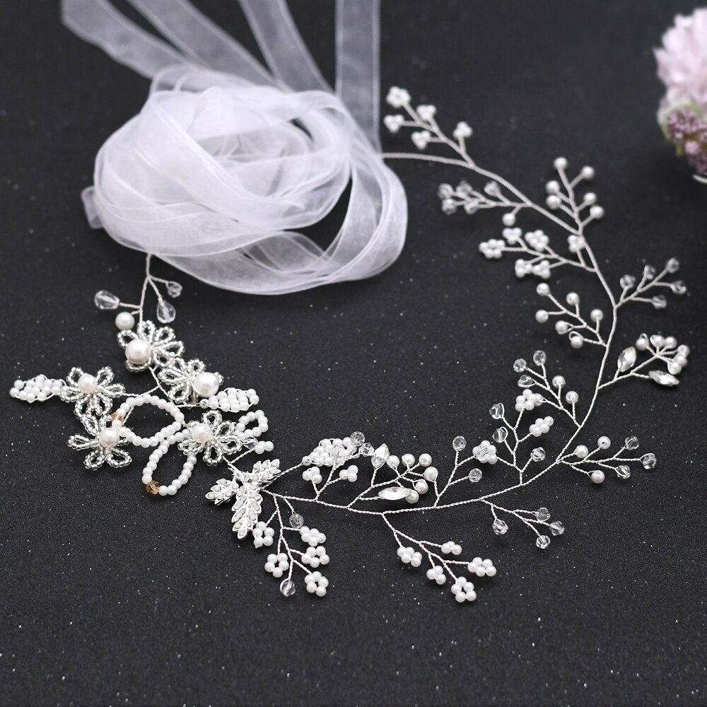 ZMSH07 Trouwjurk Riem Bruid Accessoires Kristal Bruidsmeisje Sash Band Dames Rhinestone Applique Bridal Riemen Voor Vrouwen: white organza