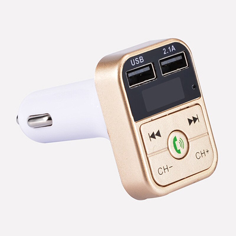 Modulador de transmisor FM con Bluetooth para coche, reproductor MP3, recibidor de Audio, compatible con tarjeta TF, inalámbrico, manos libres, Cargador USB Dual