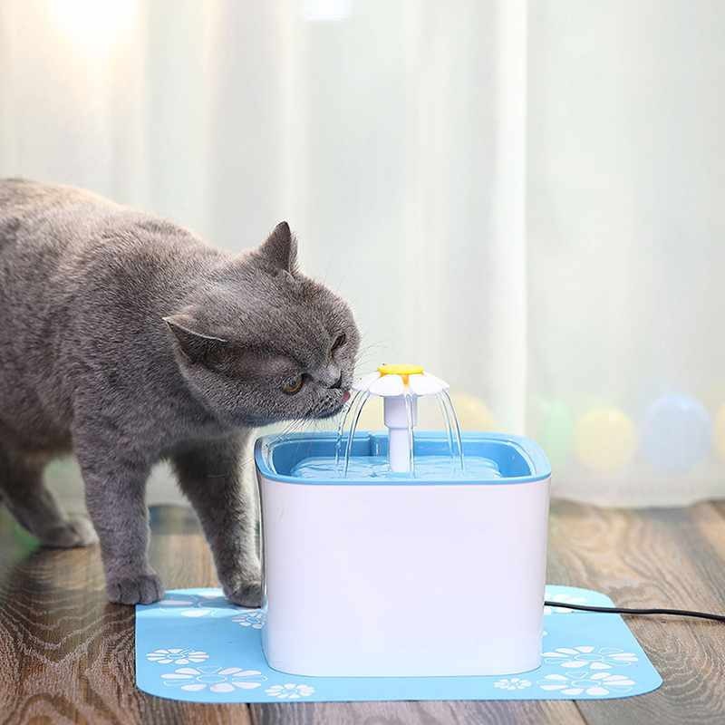 Pet Water Fountain For Cats And Dogs With Filter & Silicone Mat For Cat Water Fountain Automatic Pet Water Dispenser, Blue