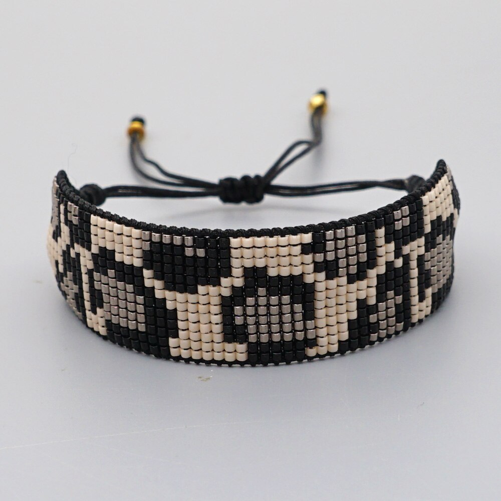 gehen2Boho Leopard Armbinde Für Frauen Miyuki Armbänder Schmuck Handgemachte Webstuhl Gewebt Pulseras Mujer Schmuck