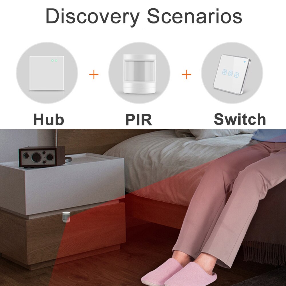 Sensor infrarrojo inteligente IFTTT ZigBee, Detector de movimiento inalámbrico con batería, sistema de alarma para el hogar, aviso con aplicación Tuya