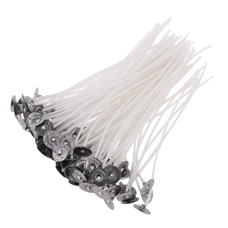 Mechas para velas, 100 Uds., 12cm, núcleo de algodón, preencerado, fabricación de velas