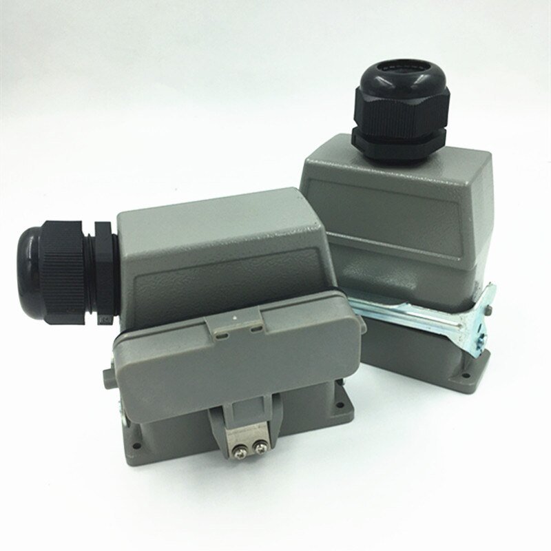 Heavy-duty Connector 16-pin Waterproof Rectangular Aviation Plug Socket Small 16-pin HDC-HA-016-1 Concealed