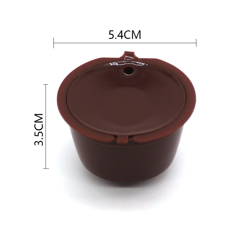 5PCS Refillable Capsules for Nescafe DOLCE GUSTO Coffee Capsules Reusable Filter with Spoon Brush Coffee Pods