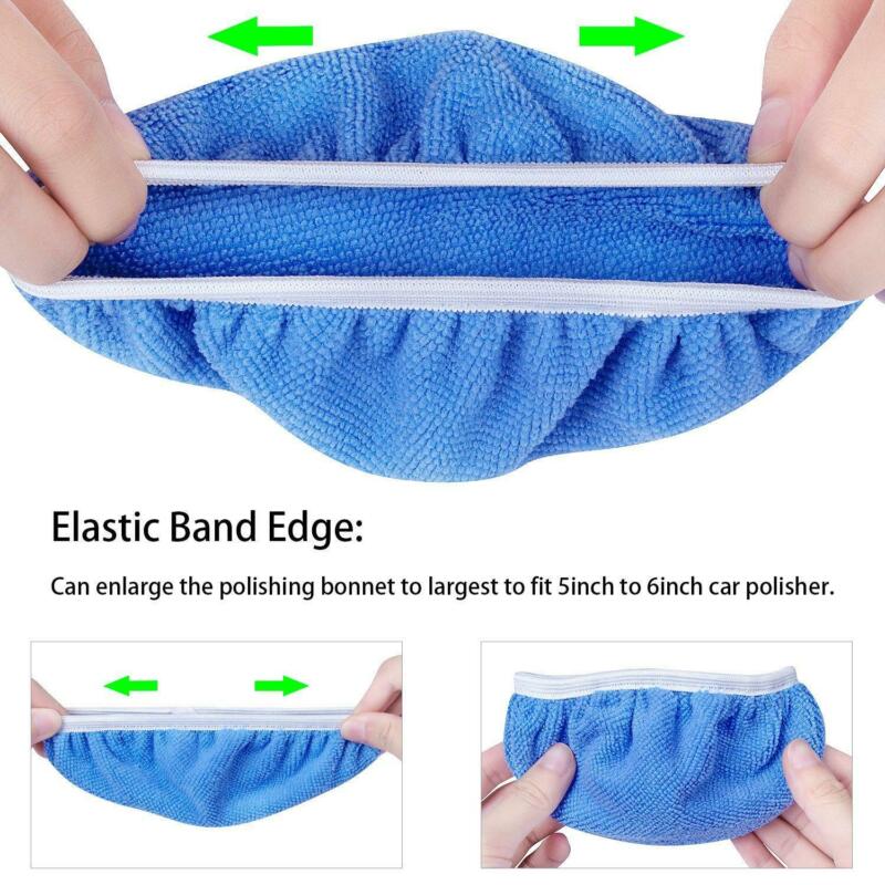 Polishing Buffing Pads Waxing Polisher Cover Protector Soft Microfiber