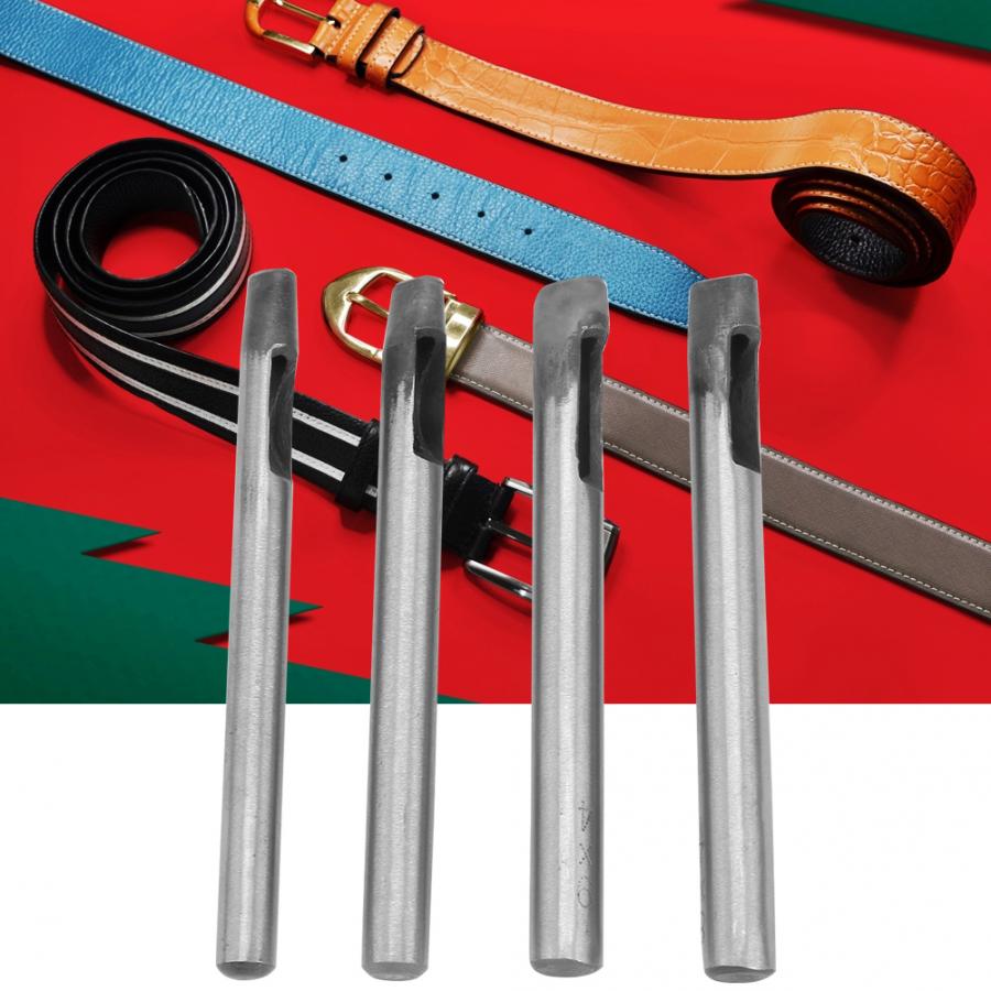 Jeu de poinçons pour trous d'artisanat du cuir de 4mm | Trou ovale en forme d'oillet, outil de poinçonnage, perforateur à main, poinçon pour cuir