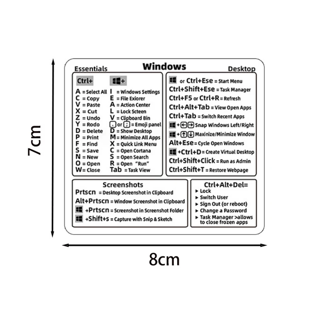 1pc naklejki ze skrótami klawiaturowymi do systemu word, excel, mac os, naklejka ochronna na laptopa z grafiką i literami: Zielony