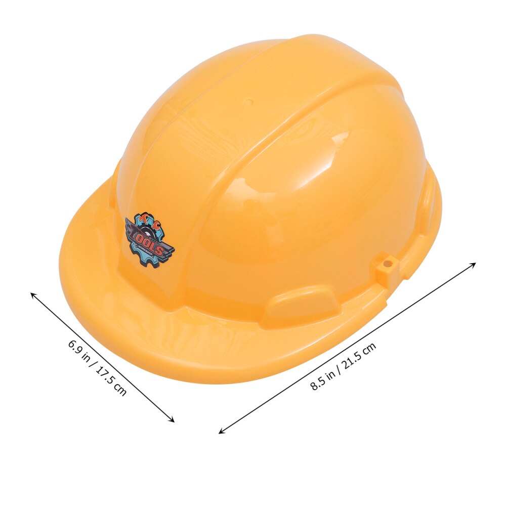 6pcs Kids Simulation Engineering Helmet Safety Helmet for Children (Yellow)