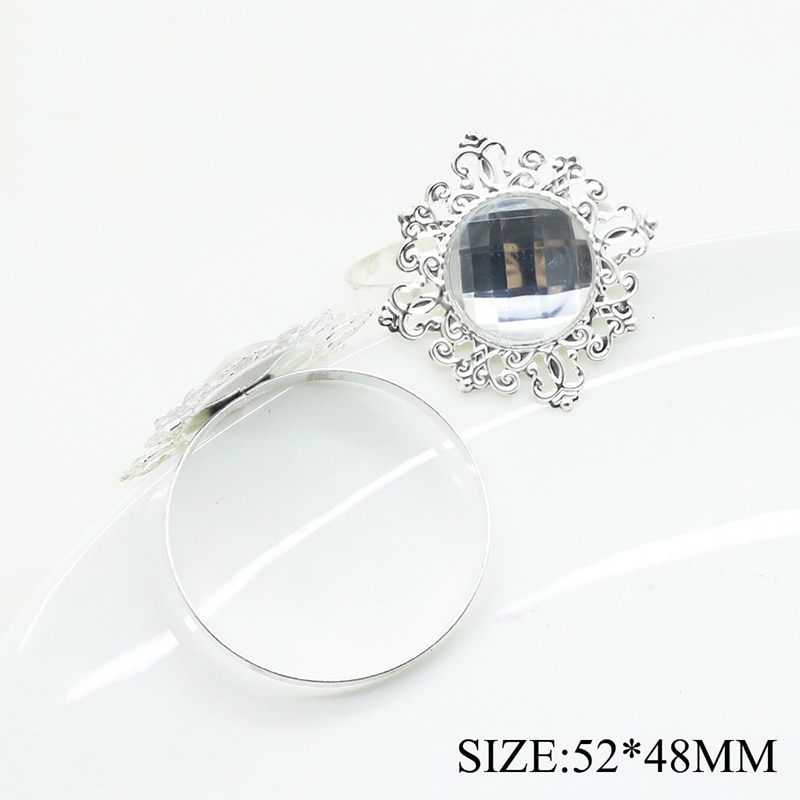 12 Stks/set Zilver Acryl Servet Ring, Geschikt Voor Bruiloft, Feest En Andere Plaatsen Te Versieren Diy Tafel Ambachten