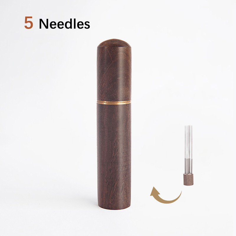 FHEAL Rvs Koffieroerder 0.4mm Espresso Distributeur 5/6/8 Fijne Naalden WDT Toolols Cafe Roeren Barista accessoires: Black