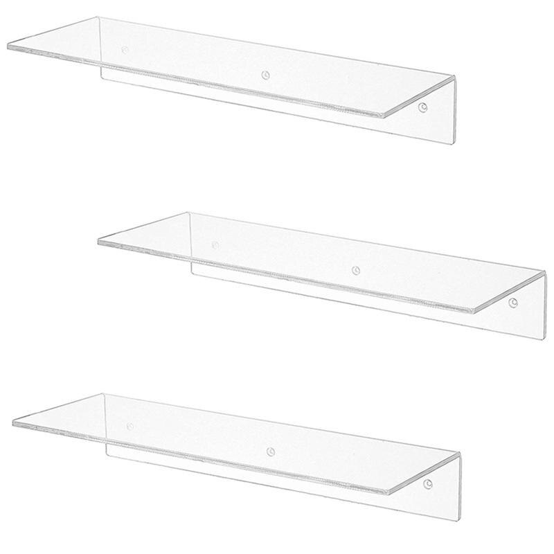 Transparant Acryl Opbergrek Muur Gemonteerde Plank Display Stand Desktop Organizer Houder voor Model Schoenen met Schroeven