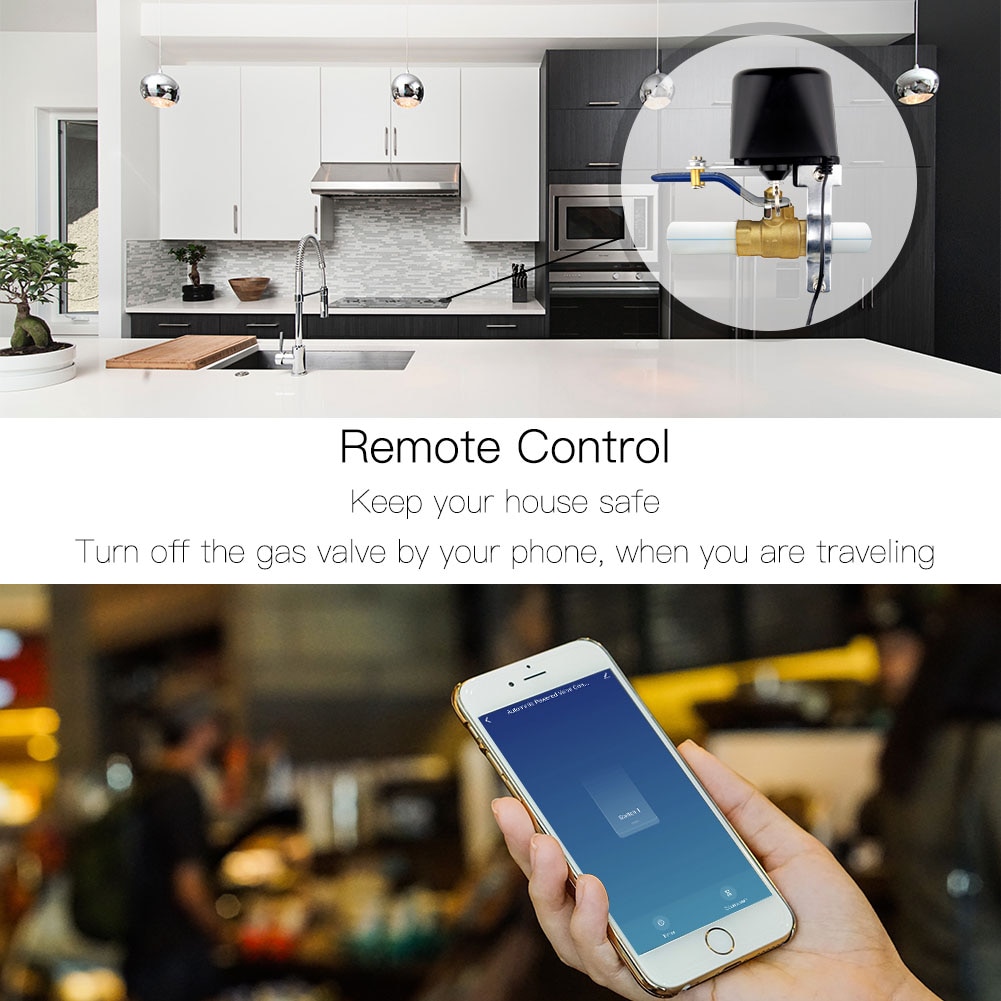 Smart gräsmatta vattenventil wifi hemautomationssystem ventilstyrning för gas eller vatten röststyrning fungerar med alexa echo google hem