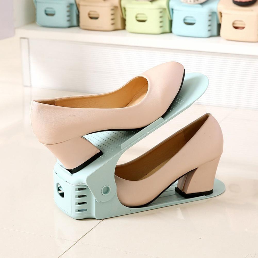 1/5/10pcs Adjustable Shoe Organizer Double Shoe Rack Storage Space Saver Shoes Organizers Stand Shelf for Living Room
