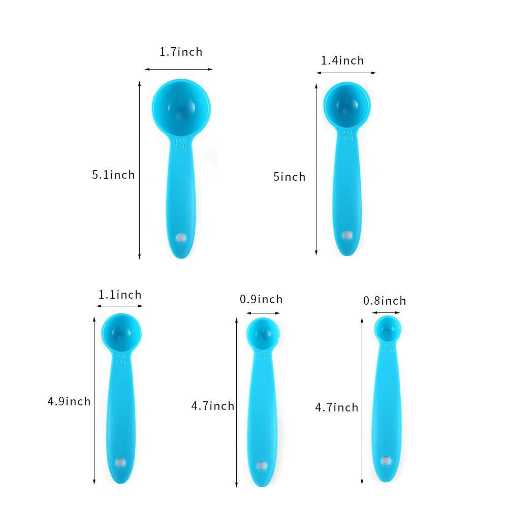 Juego de tazas y cucharas medidoras de plástico para cocina en casa, herramientas de medición
