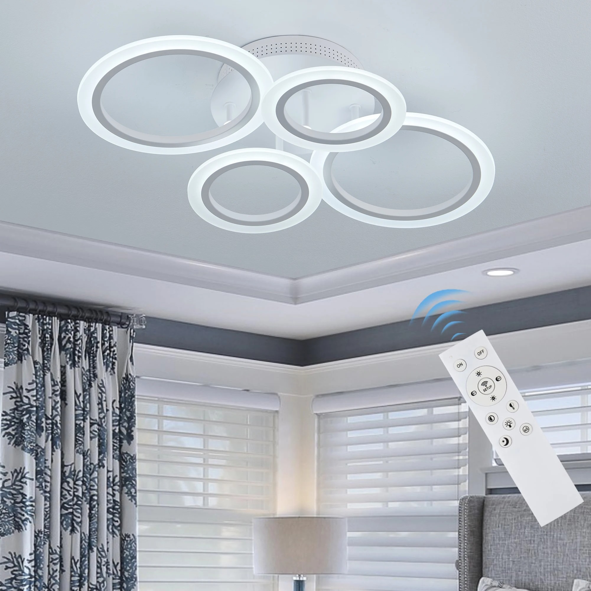Moderne ledet-taklampe lysekrone akryl baderomslys glans stuearmaturer til taklampe hjeminnredning belysning