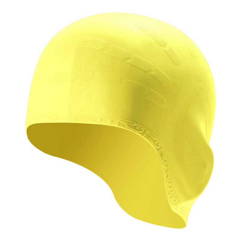 Silicone Swimming Caps Unisex Ear Protect Silicone Diving Hat Long Hair Protection Candy Colors Swimming Caps: 02