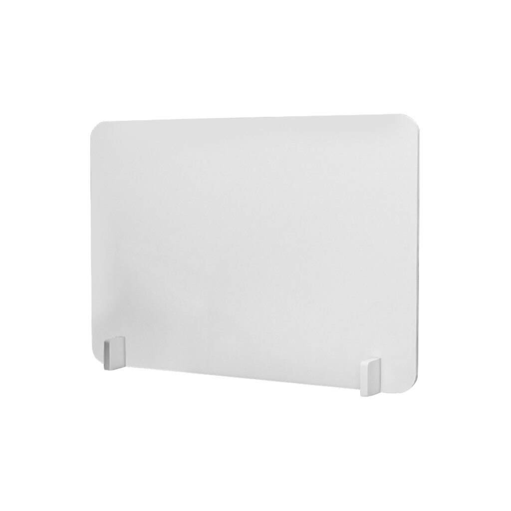 Sneeze Guard Portable Counter Shield for Office Safety, Employees, Workers, Cus Transparent Height Screen Divider Cut#s