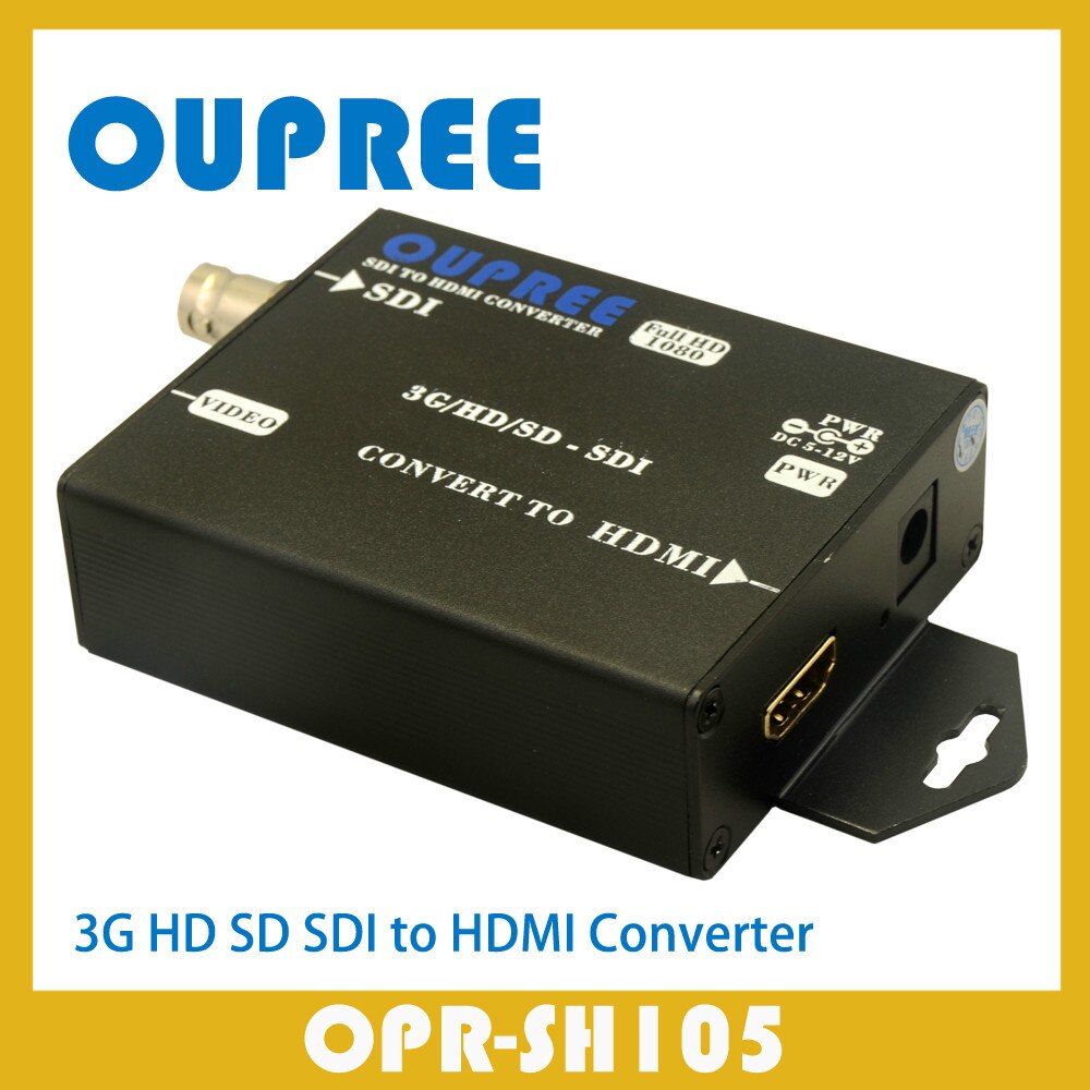 3G HD SD SDI to HDMI Converter Box with audio, Max supports 1080P @ 60Hz HDMI Signals FULL HDMI SDI converter
