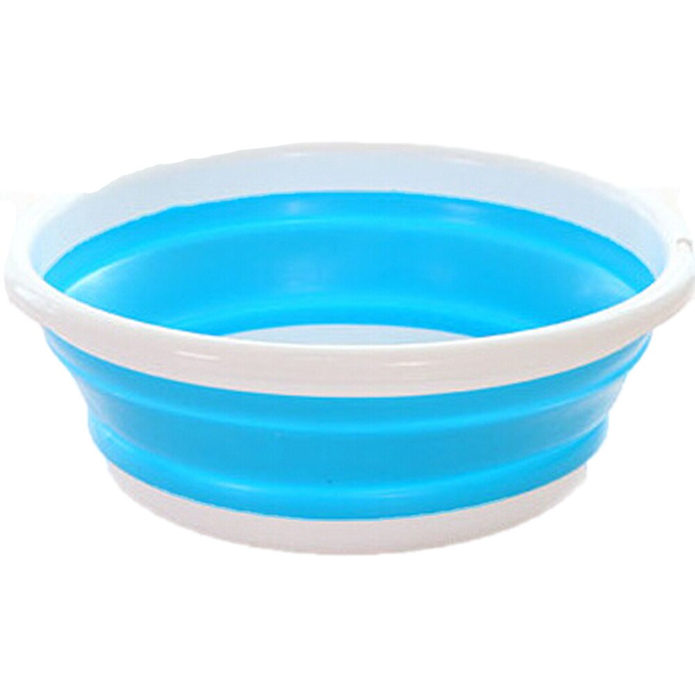 Składane wiadro umywalki przenośne kemping wędkarstwo myjnia samochodowa łazienka kuchnia warzywa owoce mycie czyszczenie kieszonkowe dzieci25X11: niebieski