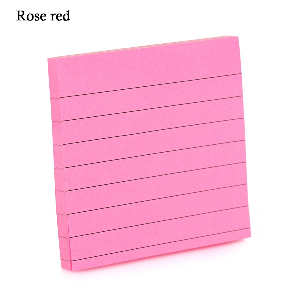 1PC About 80 Pages Office Sticky Notes Memo Pad Bookmark Memo Sticker Paper Adhesive Diary Marker Stationery: rose red