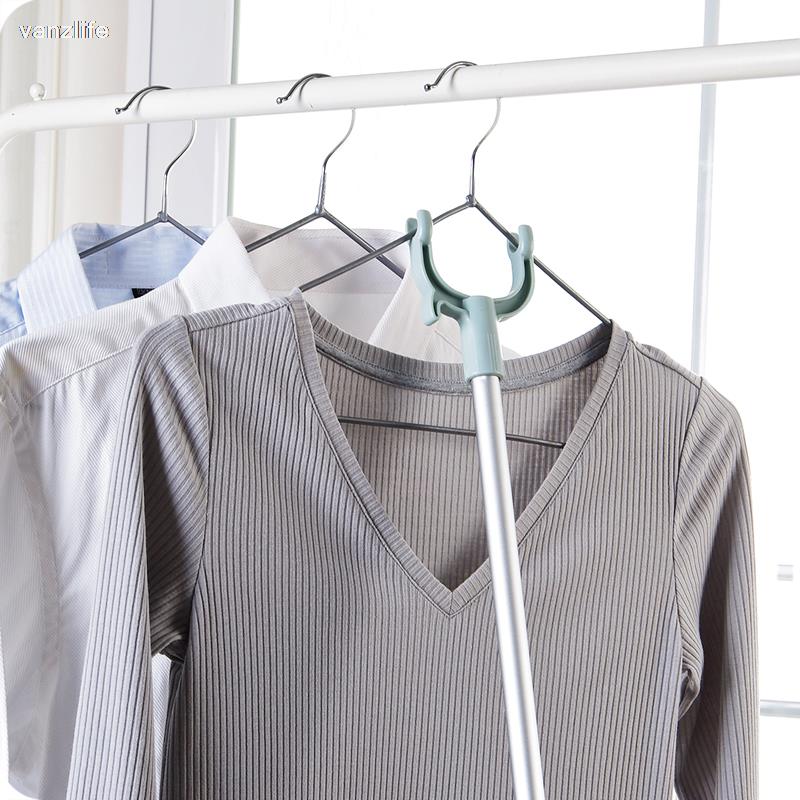 Vanzlife balcony fork pole the hangers for clothes pole retractable pole drying pole fork dress stick space saving clothing rack
