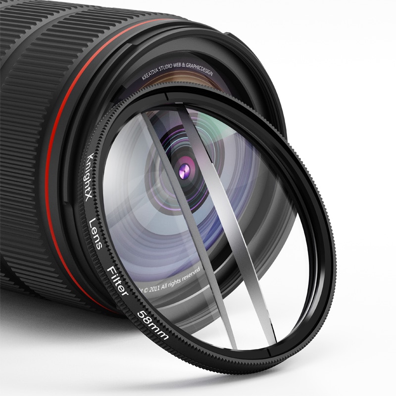 Knightx Twee Half Prisma Filter 49Mm 52Mm 58Mm 67Mm 77Mm Nd Cpl Fotografie Variabele Glas draaibare Speciale Effecten Speciale Onscherpte