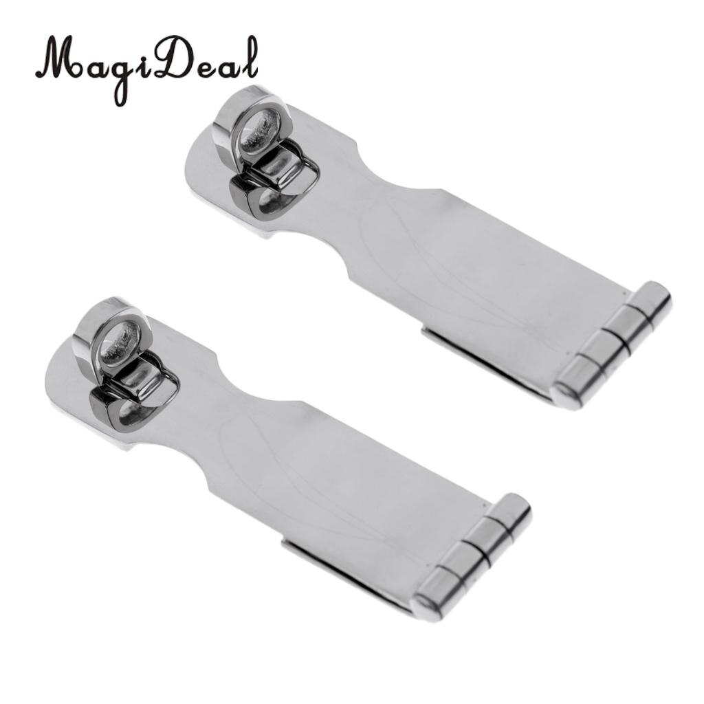 Marine 2 pièces sécurité pivotant cadenas moraillon & agrafe porte hangar Marine Kayak bateau cabine jardin porte serrure 92mm accessoire