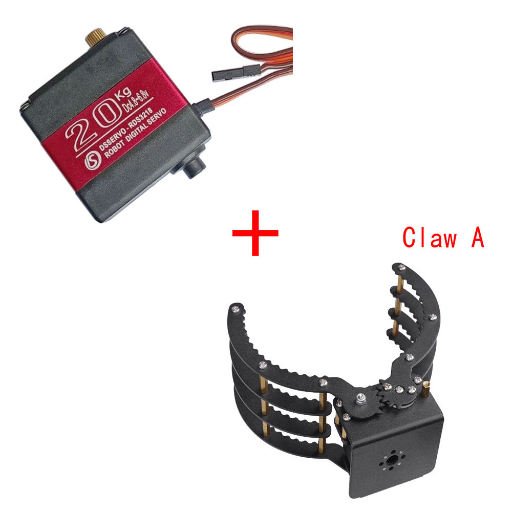 Mechanical Claw Grippers Robot Mechanical Arms with 180 Servo MG996 for Arduino Robot DIY Programming STEM Technic Parts: Burgundy