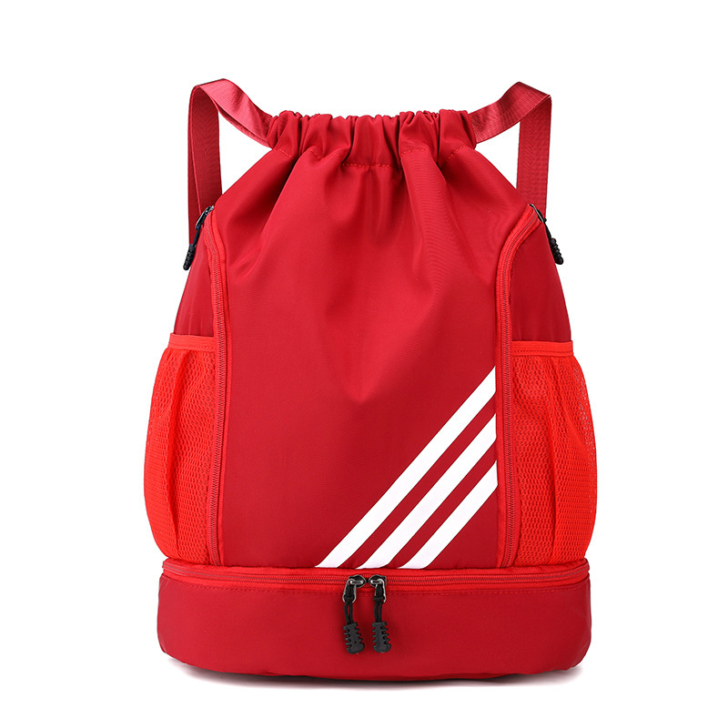 Gym Bag Fitness Backpack Women Men Basketball Backpack Outdoor Soccer Football Storage Bags Training Drawstring Sports Mochila: Brown