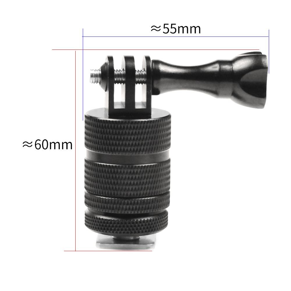 Aluminium 360 Rotation Bike Clamp SLR Cage Magic Arm Mount Bracket Rig Cold Shoe Adapter for DSLR for Gopro 9 Action Cameras: Cold Shoe Type C