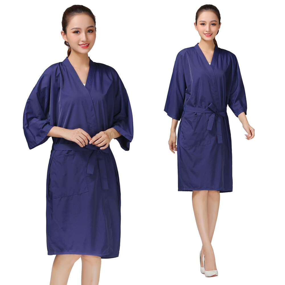 Bata de cliente de lujo para salón de belleza, bata para peluquería, estilo Kimono, capa de peluquería, SPA, Hotel, ropa para invitados