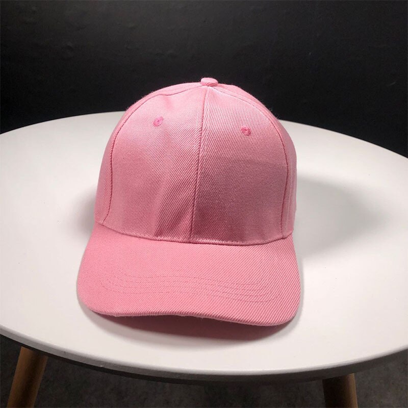 Men Women White Baseball Sports Caps Fited Adjustale Sun Visors Plain Casual Hats: Pink