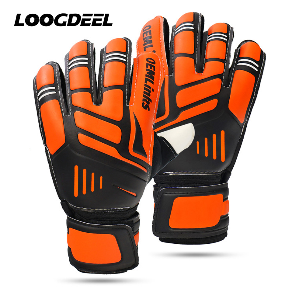 Loogdeel Fußball-Torwarthandschuhe für Erwachsene, verdicktes Latex, für Torwart, Kinder, Fußball, Handtrainingszubehör, Trainingshandschuhe