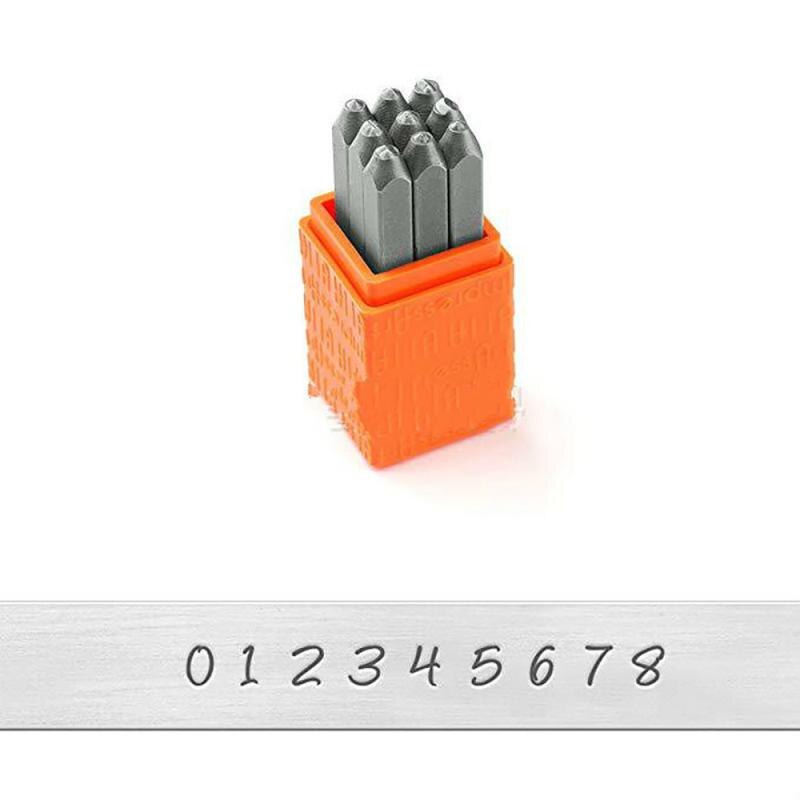 3mm Letter Number Logo Stamp Metal Stamping Punch Set Steel Stamp Logo Name Metal Stamping Tools for Leahter Metal Jewelry