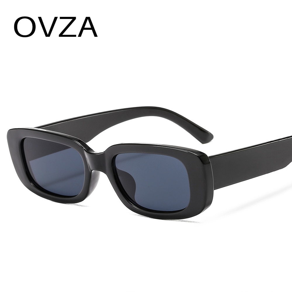 Ovza smalle zonnebril voor dames heren rechthoekige bril  uv400 doorschijnend snoepkleur  s6001