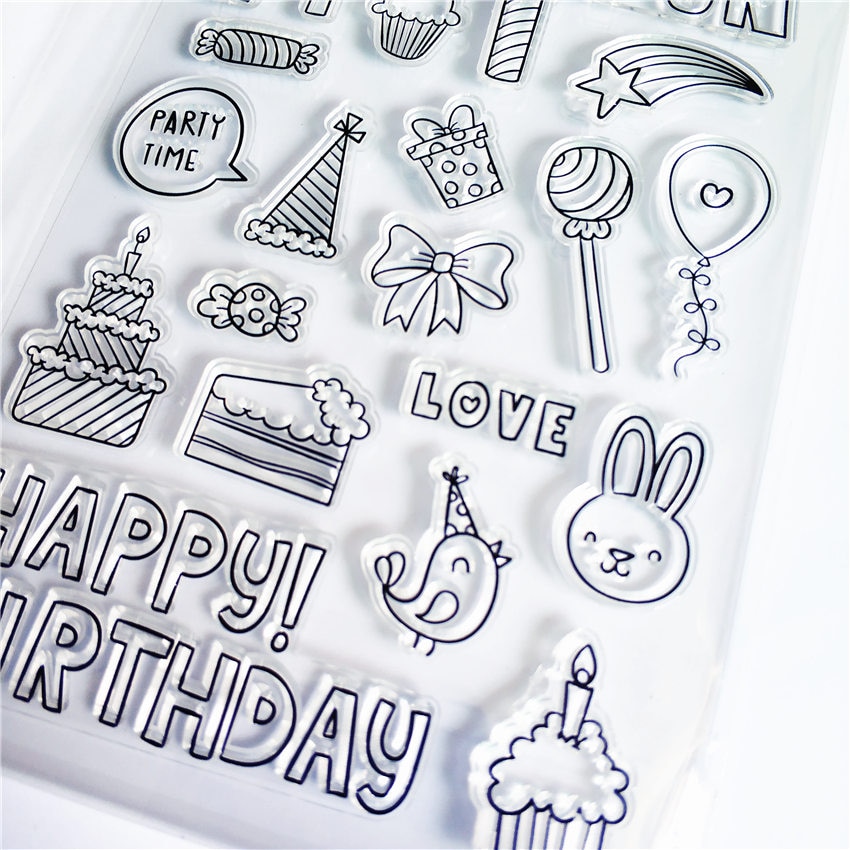 Panfelou kaka godis verktyg transparent klar silikon stämpel/sigill för gör-det-själv scrapbooking/fotoalbum dekorativa klara stämpelark