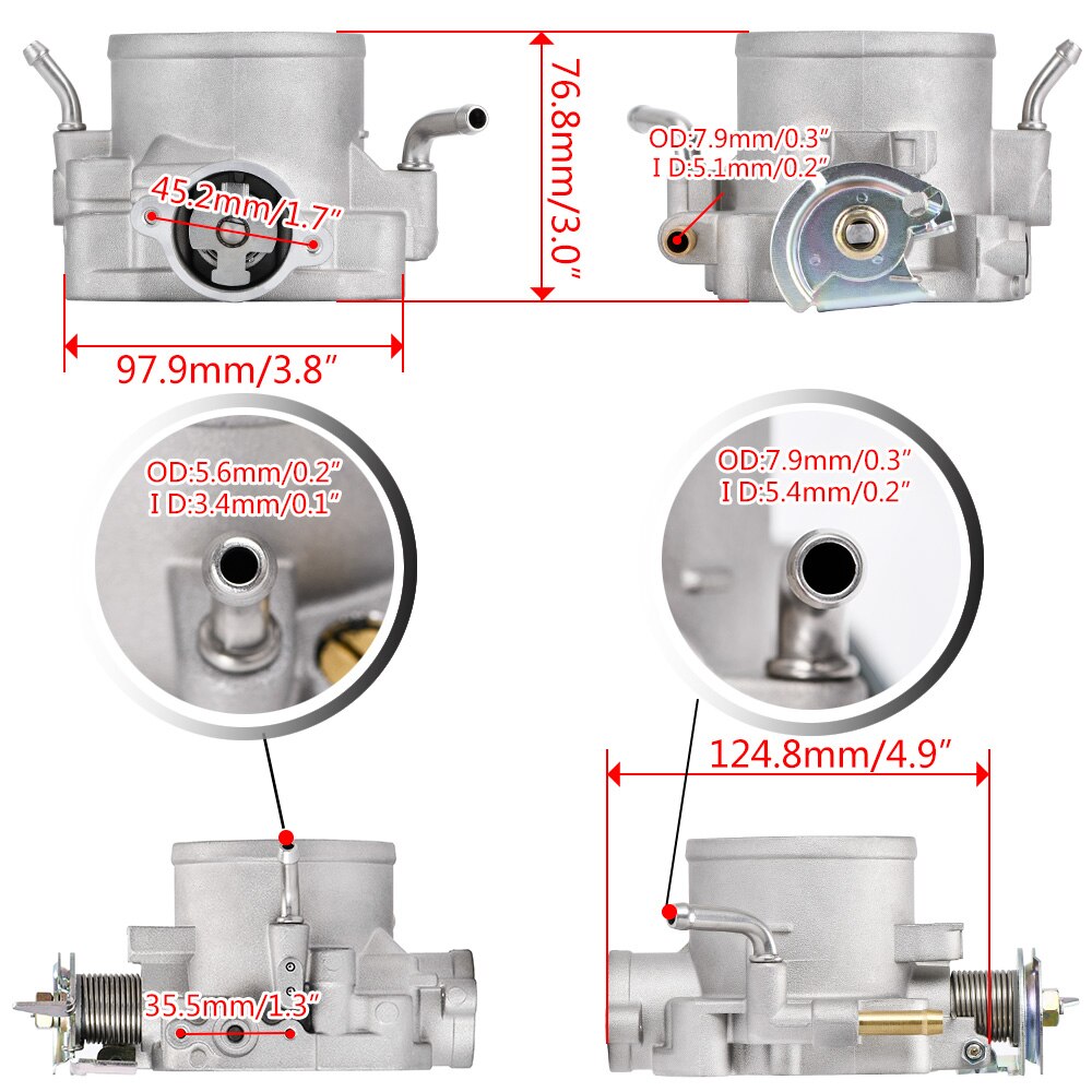 VR - 70MM Throttle Body Kit With TPS & MAP Sensor for Honda B/D/H/F Series B16 B18 309-05-1050 Throttle Bodies 309051050