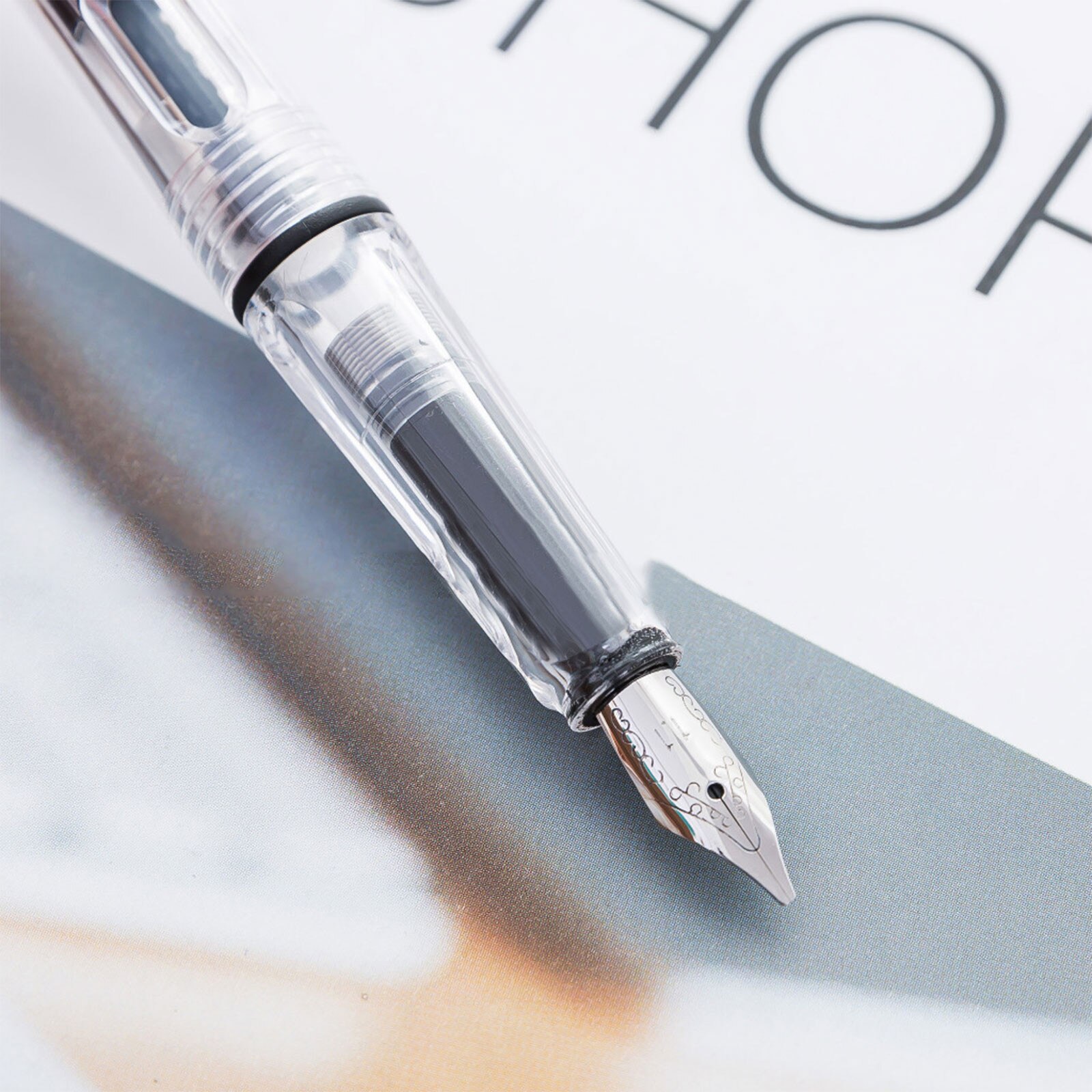 Artistic Font Pen And Ink Drawing Writing Greeting Card Calligraphy Lettering Writing Pen On Office Desk#p30: B