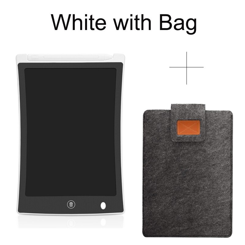 Brand Electronic Writing Board 8.5 Inch Memo Whiteboard Kids Blackboard for School Children Drawing Playing Handwriting: White with Bag