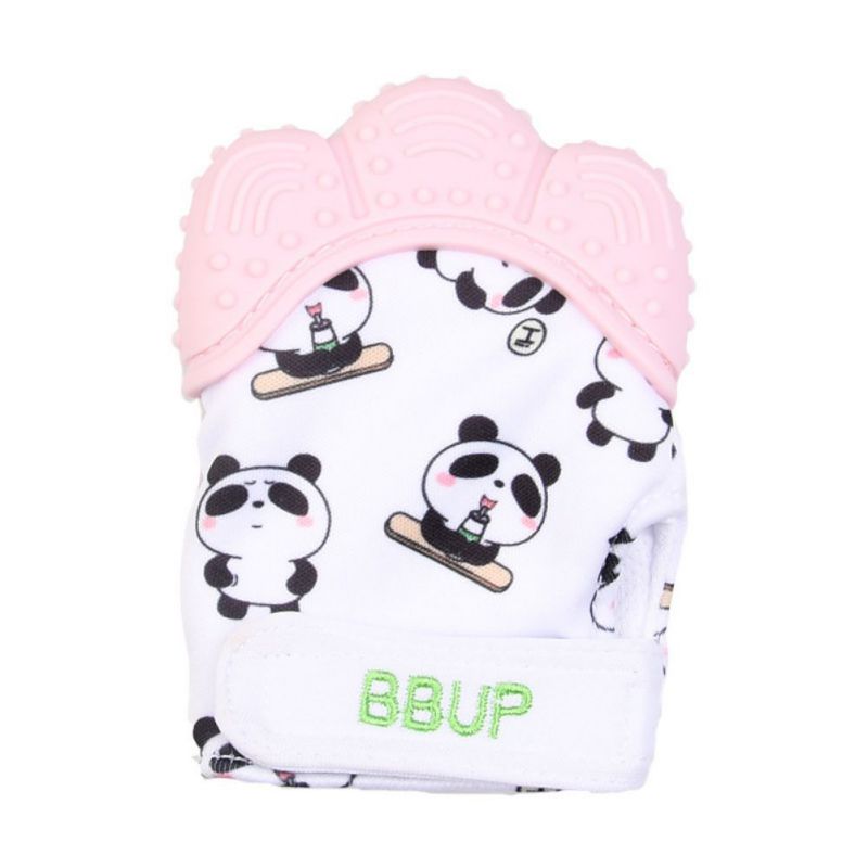 Peuter Speelgoed Pcs Food Grade Siliconen Bijtringen Baby Tandjes Handschoenen Anti-Bite Hand-Collectie Baby Molaire handschoenen Een X U: Roze