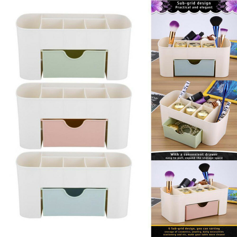 Plast förvaringslåda smink arrangör fodral lådor kosmetisk display förvaringsarrangör kontor diverse gör upp behållare lådor