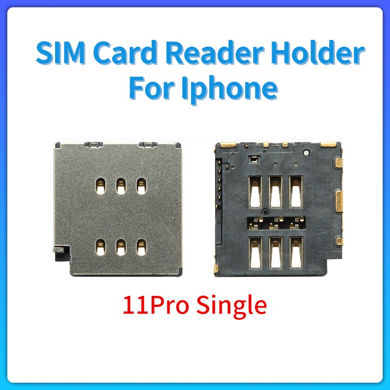 100% Tested SIM Card Reader Holder Flex Cable For Iphone 11 12 Pro Max 12MINI Tray Slot Socket Repair Replacement Part