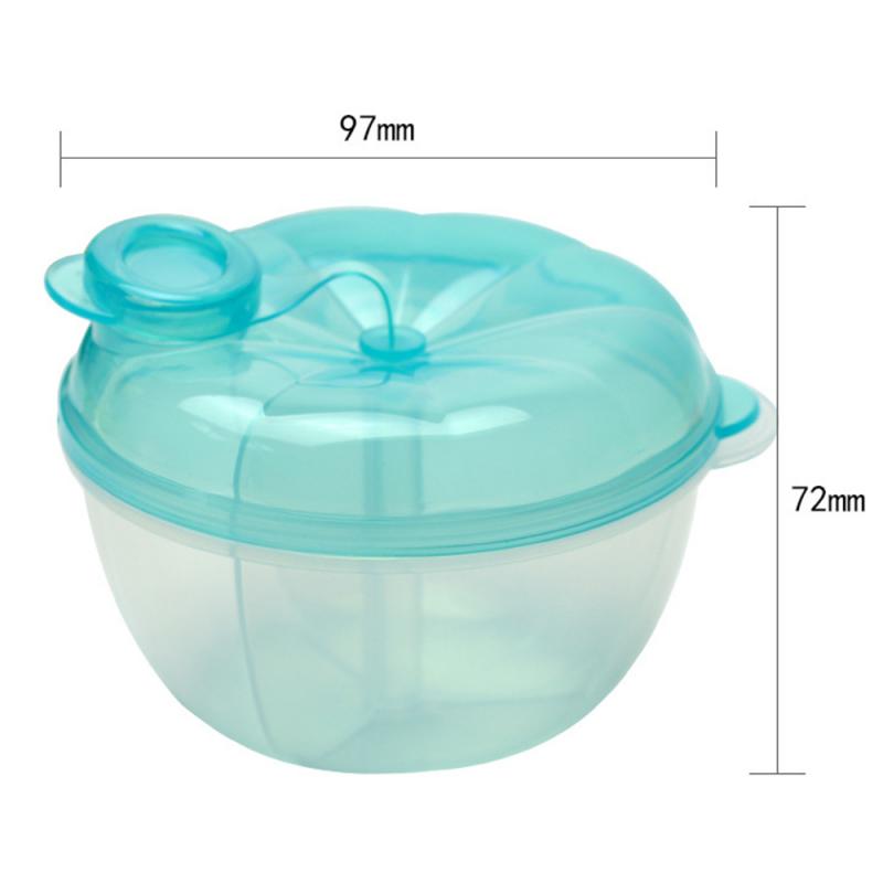 Three-Layer Milk Powder Box Baby Milk Powder Storage Box Pumpkin Apple Shape Portable Baby Leak-Proof Milk Powder Box
