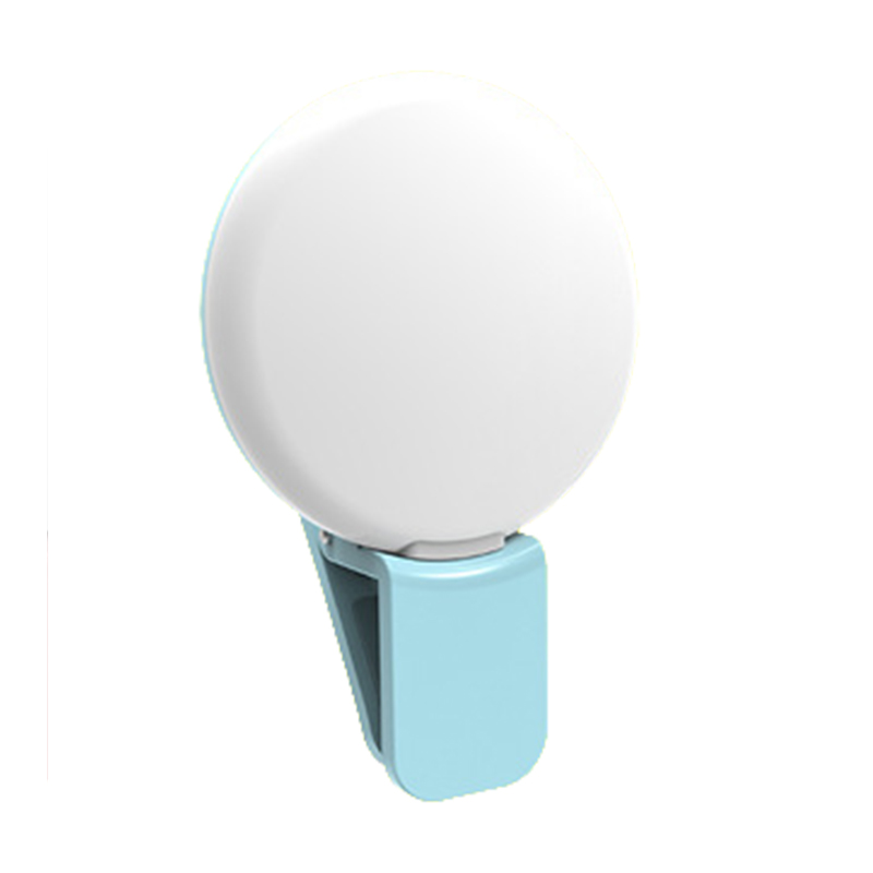 Anneau lumineux LED universel pour selfie de téléphone portable, lampe à clip Shoous, lampe pour appareil photo, photographie et vidéo, 1PC: Blue