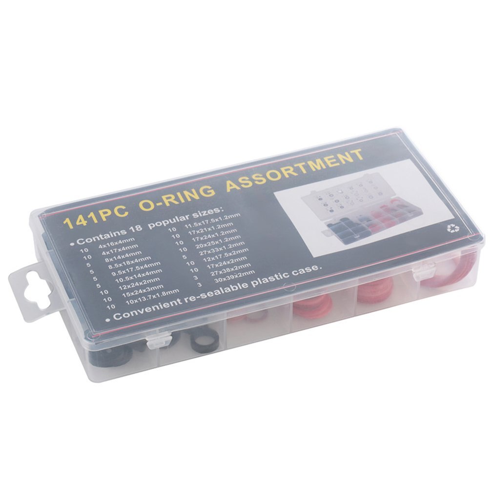 141Pcs/set Sanitary Washer O-Ring Flat Seal Sanitary Seal Rubber Washer Corrosion Resistance Plumbing Gaskets