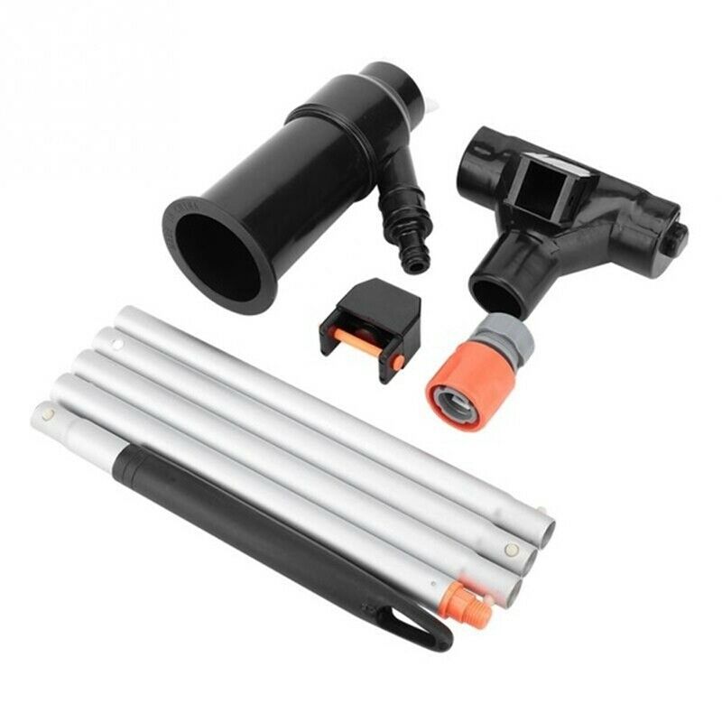 Pool Vacuum Cleaner Swimming Pool Vacuum Jet 5 Pole Sections Suction Tip Connector Inlet Portable Detachable Cleaning Tool: Black