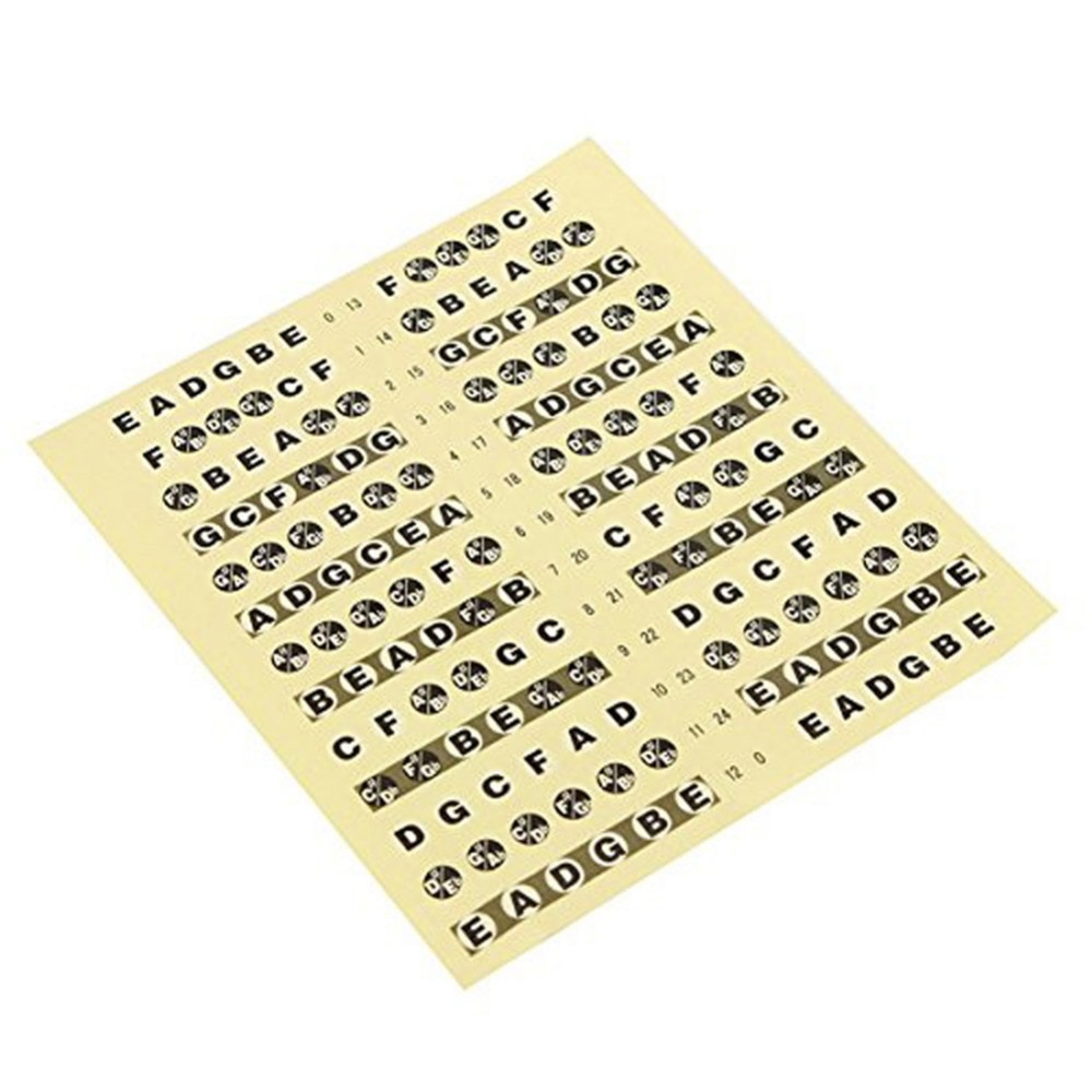 Acoustic Electric Guitar Fretboard Fingerboard Note Sticker Map Frets Guitarra