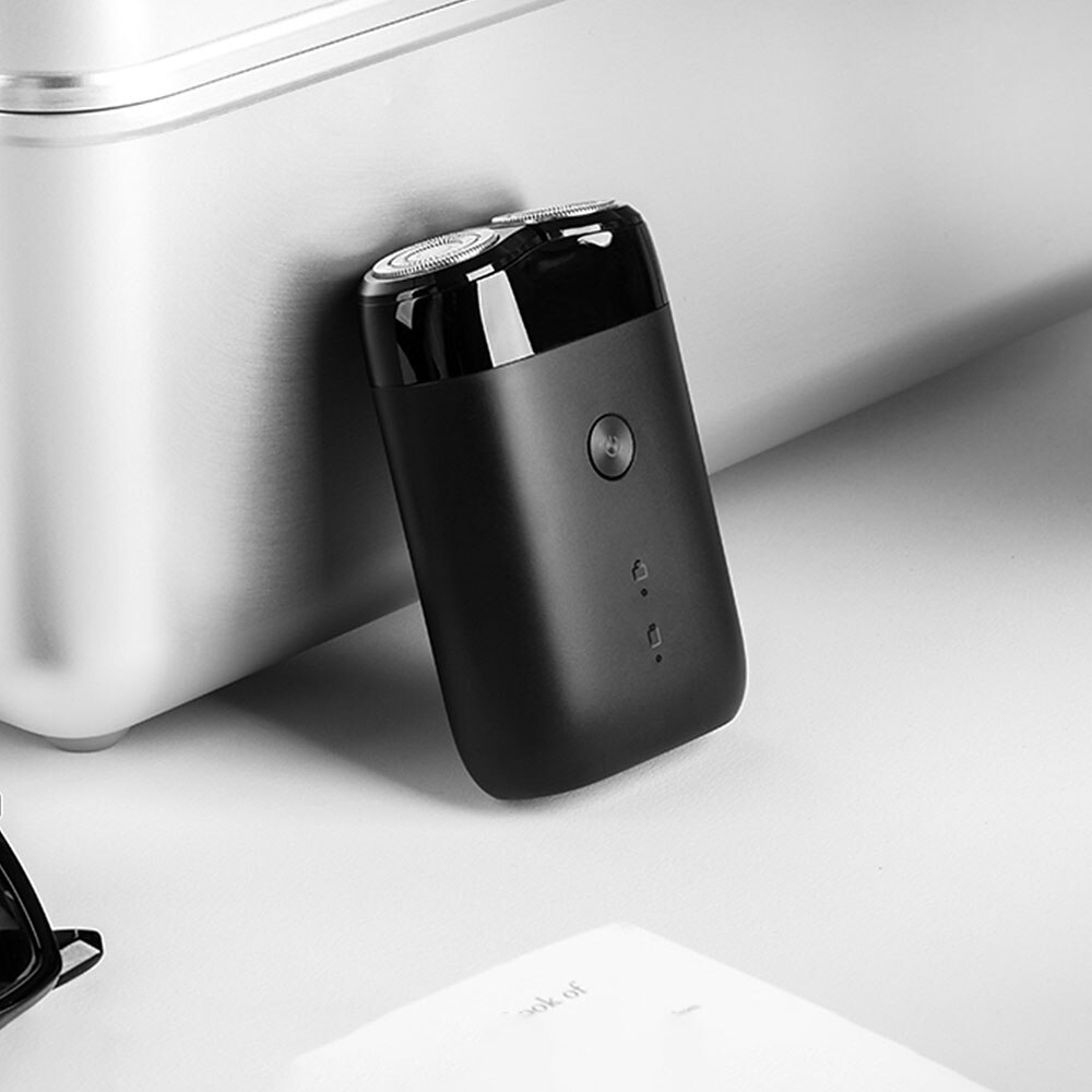 Xiaomi-Afeitadora eléctrica Mijia S100 para hombre, recargable por USB, grado IPX7, resistente al agua, rotativa, portátil, recortadora de barba