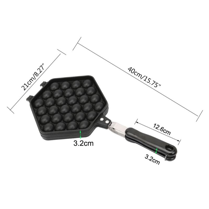 Qq Ei Bubble Bladerdeeg Cake Bakken Pan Wafel Maker Mold Plaat Non-stick Coating Diy